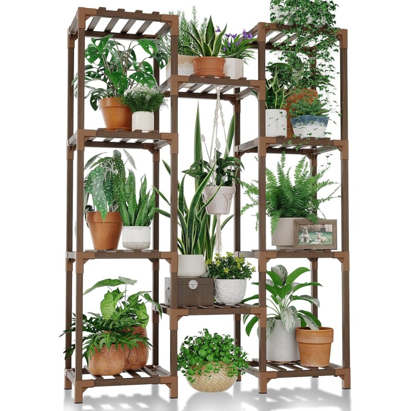 Bamworld Soporte para plantas de interior y exterior Bamworld Soporte para plantas de interior y exterior