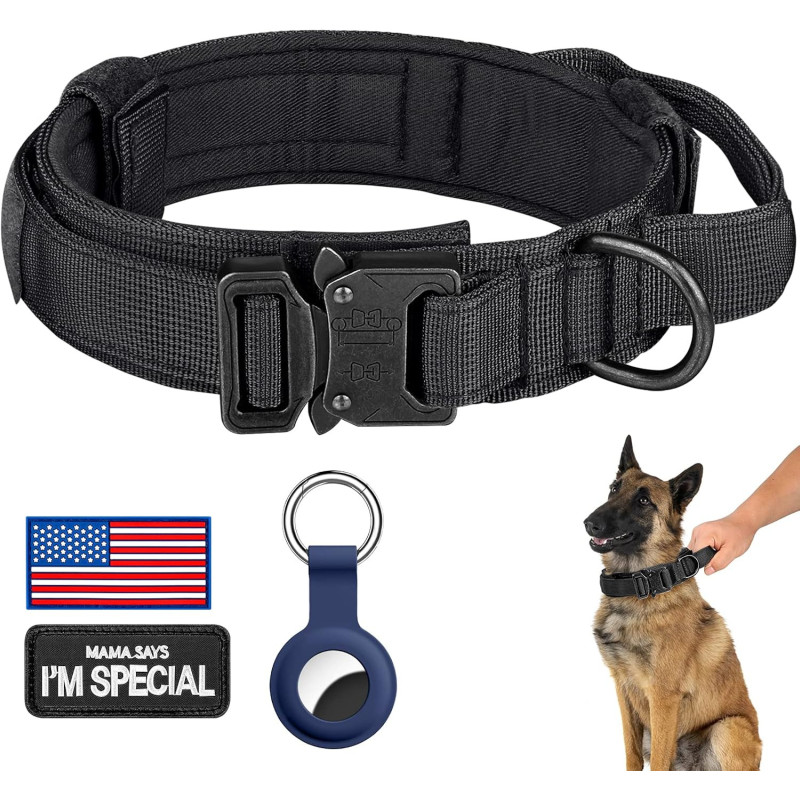 DAGANXI - Collar táctico para perro | Collar con sujetador y rastreador para perros