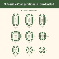 Vego garden Kit de cama de jardín | Metal  resistente y de diferentes tamaños