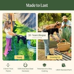 Vego garden Kit de cama de jardín | Metal  resistente y de diferentes tamaños