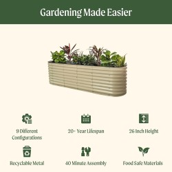Vego garden Kit de cama de jardín | Metal  resistente y de diferentes tamaños