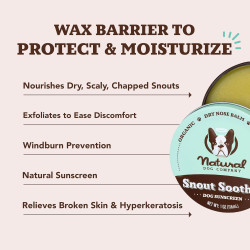 Natural Dog Company Snout - Bálsamo calmante | Balsamo para el cuidado de la nariz de mascotas