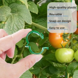 100 clips de soporte para plantas, clips de plástico para asegurar plantas