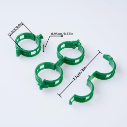 100 clips de soporte para plantas, clips de plástico para asegurar plantas