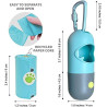 Despachador de bolsas para recoger desechos de mascota | Con luz LED integrada