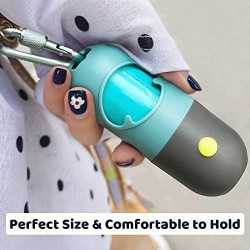 Despachador de bolsas para recoger desechos de mascota | Con luz LED integrada