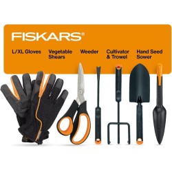 Fiskars Juego de herramientas de jardín | Livianos y con resitencia a oxidacion