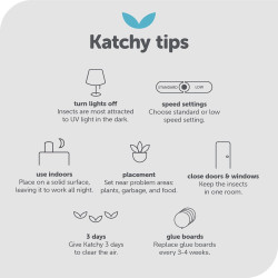 Katchy - Trampa para insectos de interior | Trampa de insectos con succion y plantillas adhesivas