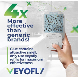 VEYOFLY Atrapa moscas para interiores | Trampa de moscas segura y silenciosa