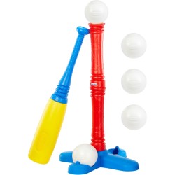 Little Tikes Juego de T-Ball, rojo, 5 bolas, para niños pequeños a partir de 18 meses