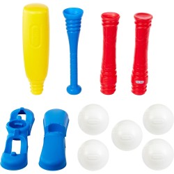 Little Tikes Juego de T-Ball, rojo, 5 bolas, para niños pequeños a partir de 18 meses