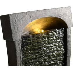 Teamson Home Fuente de cascada  | Cascada decorativa de hogares echa de pizarra sintética