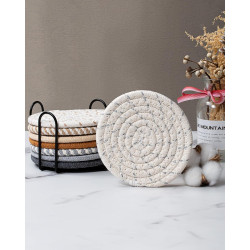 8 Posavasos para bebidas con soporte | Posavasos ultra abosrbente para mesas de cafe