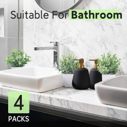 Der Rose Paquete de 4 plantas falsas | Macetas flasa de decoracion para el hogar