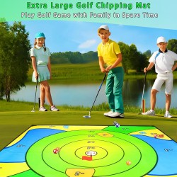 Juego de astillado de golf de batalla | Tapete astillado con pelotas adhesivas