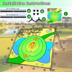 Juego de astillado de golf de batalla | Tapete astillado con pelotas adhesivas