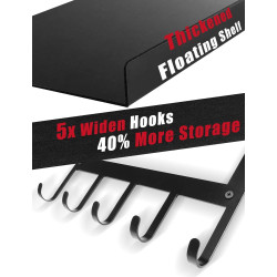 Soporte de pared para esterilla de yoga | 5 ganchos de pared para soporte de alfombras de yoga