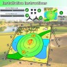 Juego de astillado de golf de batalla | Tapete astillado con pelotas adhesivas