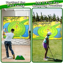 Juego de astillado de golf de batalla | Tapete astillado con pelotas adhesivas