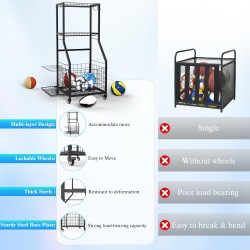 Organizador de garaje para equipos deportivos DUDUXI