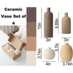 Moderno juego de jarrones de cerámica | Dedcoracion de jarrones para mesas o estantes