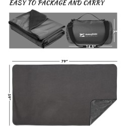 FANCYWING - Manta de forro polar impermeable y resistente al viento portatil