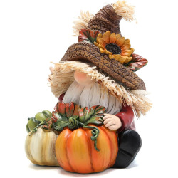 Hodao Decoración de gnomos | Decoracion de gnomo con calabazas echa a mano