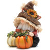 Hodao Decoración de gnomos | Decoracion de gnomo con calabazas echa a mano