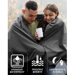 FANCYWING - Manta de forro polar impermeable y resistente al viento portatil