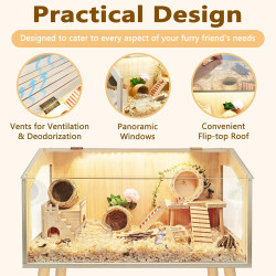 Prolee Jaula para hámster con patas | Jaula a prueba de mordiscos y espaciosa