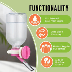 Dispensador Choco Nose de agua para mascotas | Dispensador de agua para hamsters a prueba de fugas