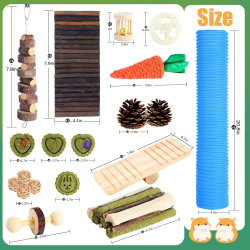 Kyouki Hamster Toys - Juego de juguetes de hamsters | Para aliviar estres en hamsters, conejos o cuys