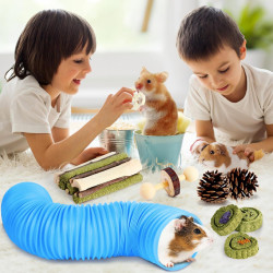 Kyouki Hamster Toys - Juego de juguetes de hamsters | Para aliviar estres en hamsters, conejos o cuys