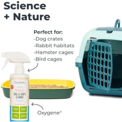 Oxyfresh Limpiador de jaulas de mascotas | Limpiador y desodorizante para jaulas de mascotas