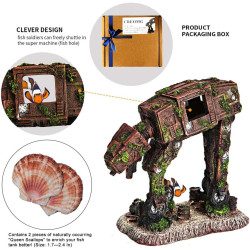 Decoraciones de pecera de star wars |Decoracion con tematica de star wars detallada para peceras