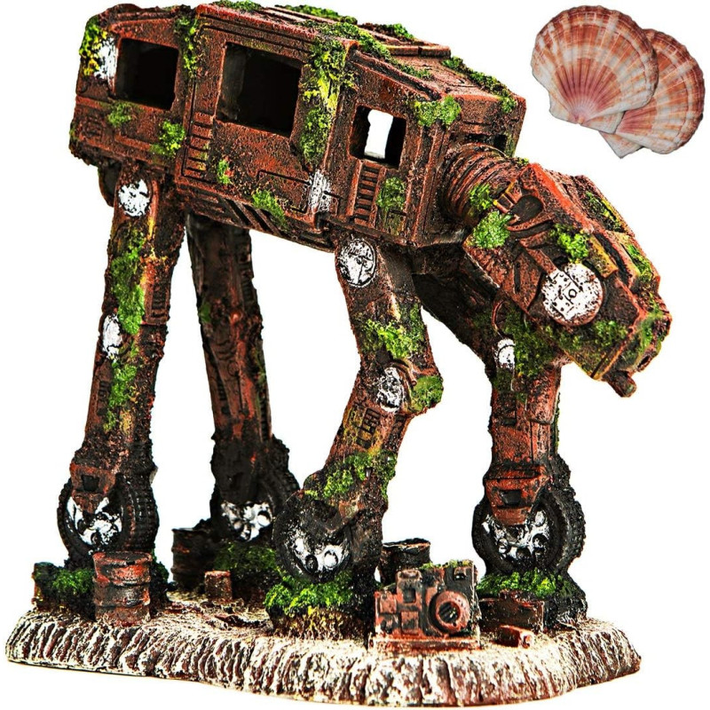 Decoraciones de pecera de star wars |Decoracion con tematica de star wars detallada para peceras