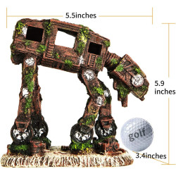 Decoraciones de pecera de star wars |Decoracion con tematica de star wars detallada para peceras