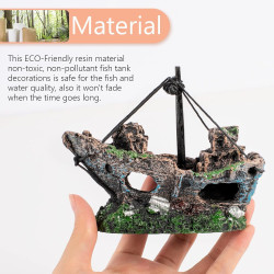 Raeasily Decoración para pecera | Decoracion para peceras de naufragio