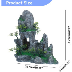 Saim Kit de decoración de acuario | kit de decoracion de vista de montaña para acuarios