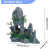 Saim Kit de decoración de acuario | kit de decoracion de vista de montaña para acuarios