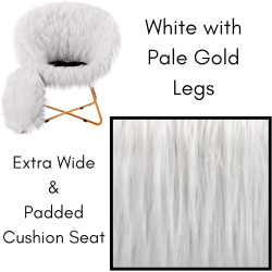 BIRDROCK HOME Silla blanca de piel sintética | Silla de piel sintetica decorativa