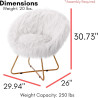 BIRDROCK HOME Silla blanca de piel sintética | Silla de piel sintetica decorativa
