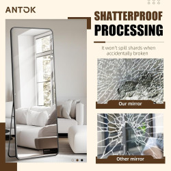 Antok Espejo de puerta | Espejo doble uso tanto colgable como inclinable