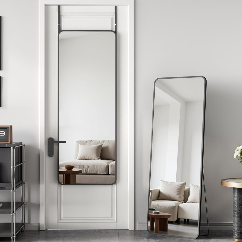 Antok Espejo de puerta | Espejo doble uso tanto colgable como inclinable