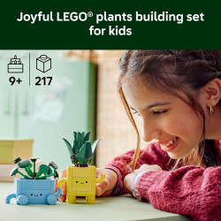 LEGO Botanicals Happy Plants Juguetes de construcción | Decoracion armable para dormitorios o estanterias