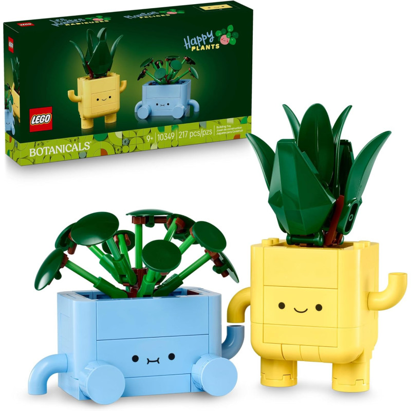 LEGO Botanicals Happy Plants Juguetes de construcción | Decoracion armable para dormitorios o estanterias