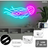 Letrero de neón de medusas LED | Letrero para habitaciones con control remoto