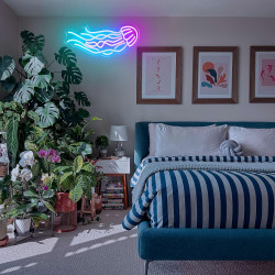 Letrero de neón de medusas LED | Letrero para habitaciones con control remoto