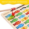 Juguete magnético de pesca de madera para niños pequeños | Para niños de preescolar
