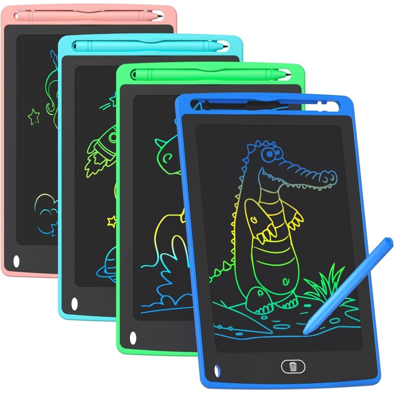 Paquete de 4 tabletas de escritura LCD para niños juguetes educativos de aprendizaje Paquete de 4 tabletas de escritura LCD para niños juguetes educativos de aprendizaje